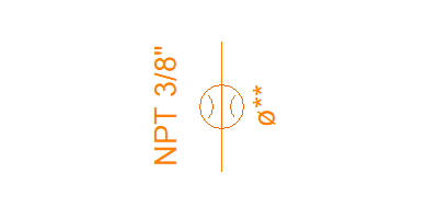 NPT 3/8" under SAE#12 plug